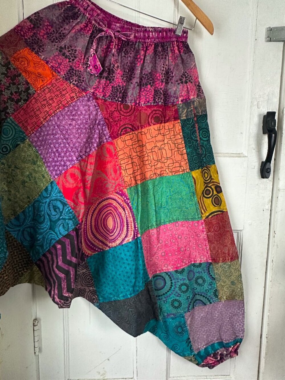 super baggy harem cotton patchwork pants L/XL